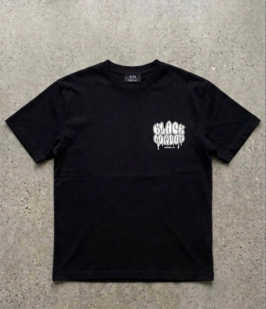 Black London graffiti graphic tee